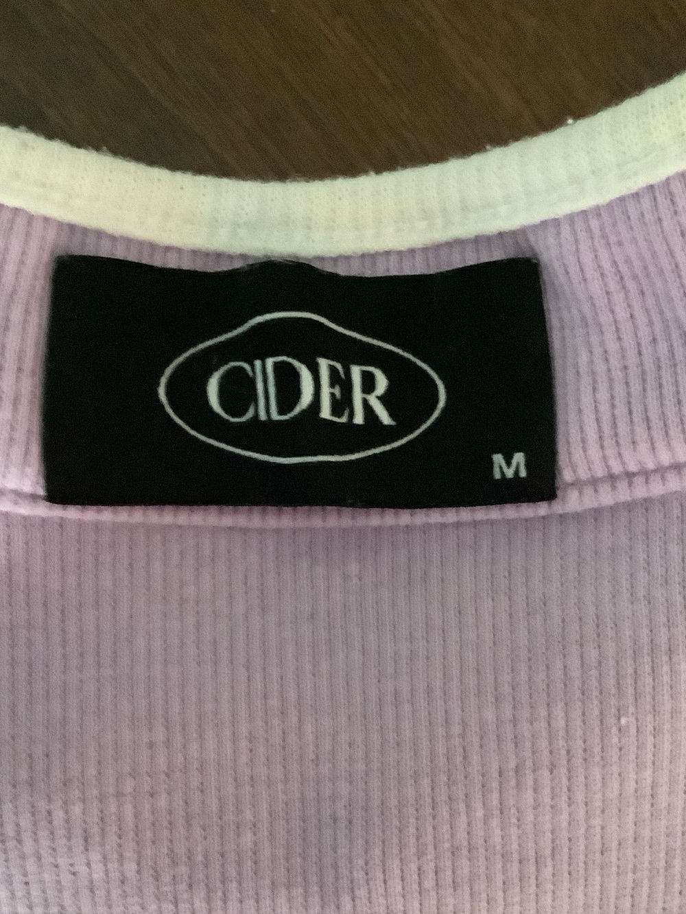 Cider Lavender Cropped Short-Sleeve Top with White Trim - Picture 5 of 5